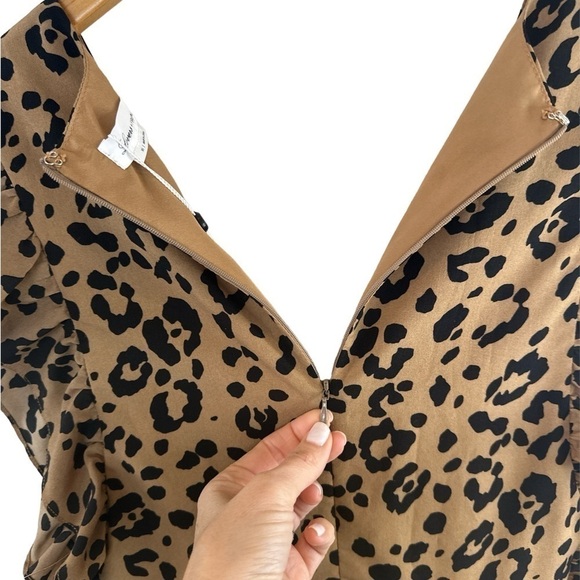 Revolve Lovers + Friends Jill Leopard Print Ruffle Romper in Tan - Picture 10 of 15